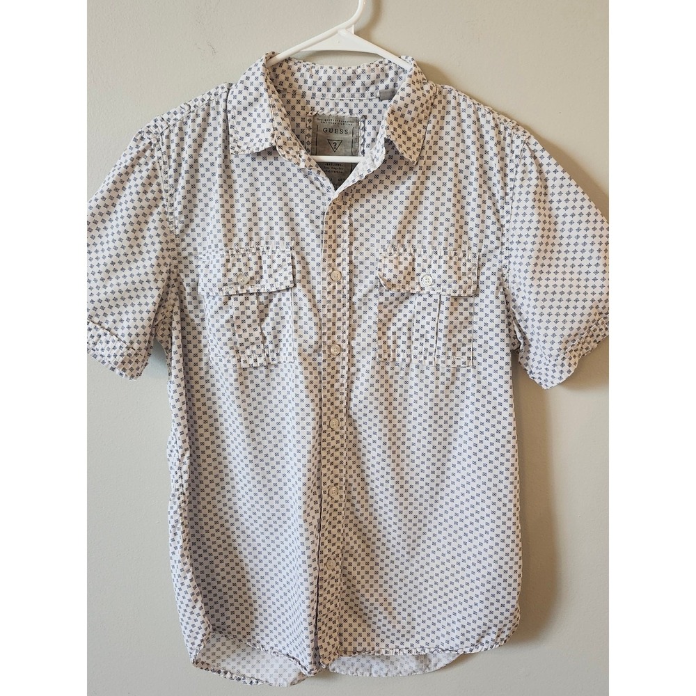 Guess Men's Short Sleeve Button-Up Shirt - Size Small